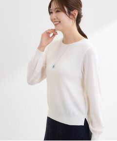 Reflect / リフレクト ニット・セーター | 透かしスリーブデザインハイゲージニット