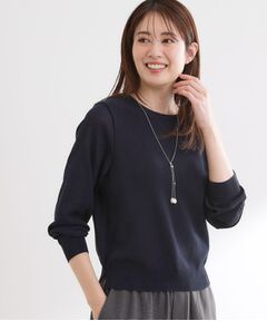 Reflect / リフレクト ニット・セーター | 透かしスリーブデザインハイゲージニット