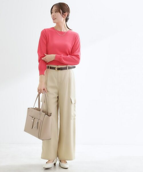 Reflect / リフレクト ニット・セーター | 透かしスリーブデザインハイゲージニット | 詳細11