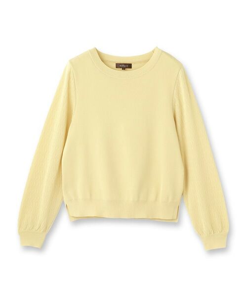 Reflect / リフレクト ニット・セーター | 透かしスリーブデザインハイゲージニット | 詳細21