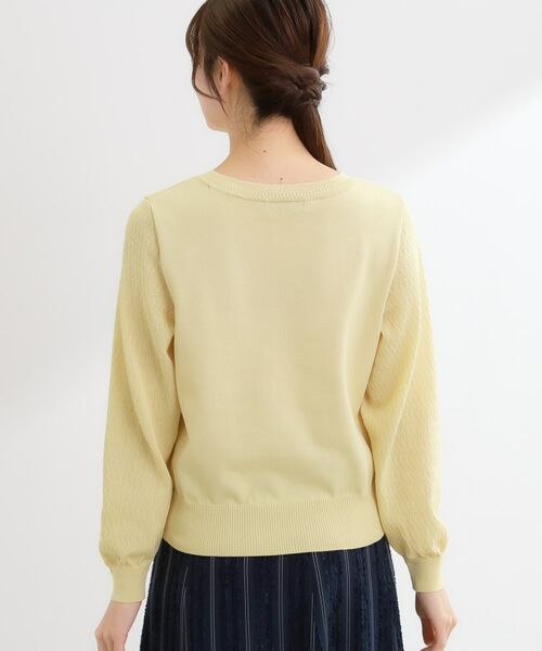 Reflect / リフレクト ニット・セーター | 透かしスリーブデザインハイゲージニット | 詳細24