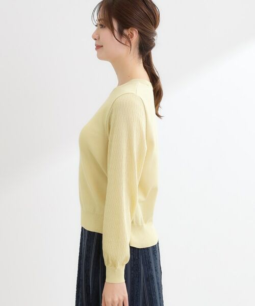 Reflect / リフレクト ニット・セーター | 透かしスリーブデザインハイゲージニット | 詳細30