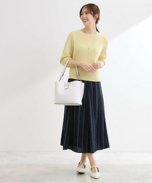 Reflect / リフレクト ニット・セーター | 透かしスリーブデザインハイゲージニット | 詳細7