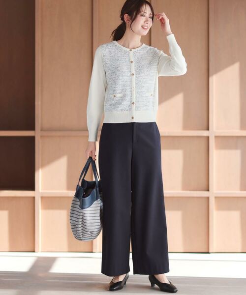 Reflect / リフレクト カーディガン・ボレロ | 【着映え◎】ツイード風ニットカーディガン | 詳細10