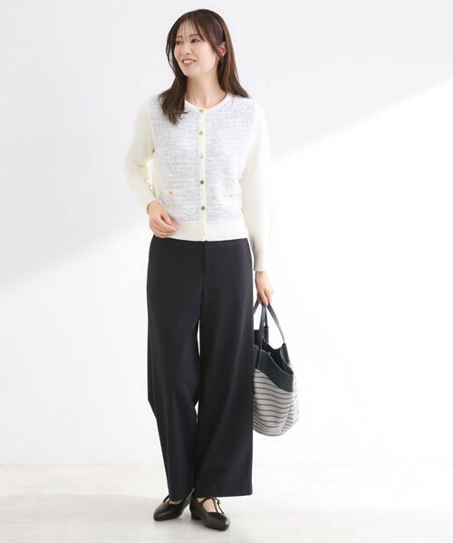 Reflect / リフレクト カーディガン・ボレロ | 【着映え◎】ツイード風ニットカーディガン | 詳細14