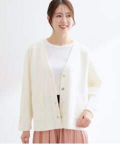 Reflect / リフレクト カーディガン・ボレロ | 【着回し力◎】ジャケット風ニットカーディガン