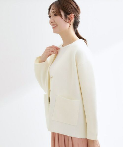 Reflect / リフレクト カーディガン・ボレロ | 【着回し力◎】ジャケット風ニットカーディガン | 詳細2