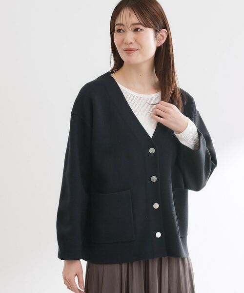 Reflect / リフレクト カーディガン・ボレロ | 【着回し力◎】ジャケット風ニットカーディガン | 詳細9