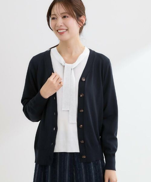 Reflect / リフレクト カーディガン・ボレロ | ハイゲージVネックカーディガン | 詳細12
