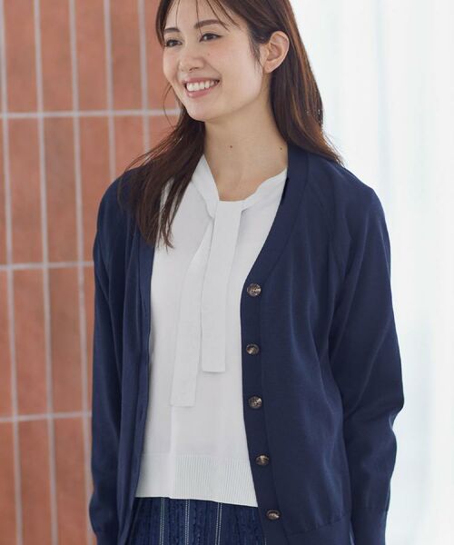 Reflect / リフレクト カーディガン・ボレロ | ハイゲージVネックカーディガン | 詳細2