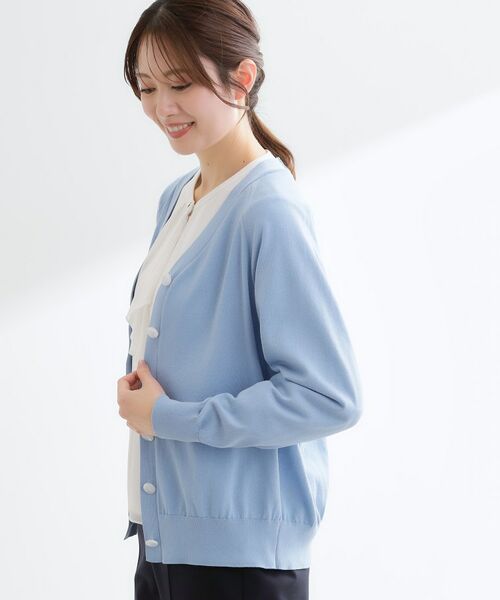 Reflect / リフレクト カーディガン・ボレロ | ハイゲージVネックカーディガン | 詳細9