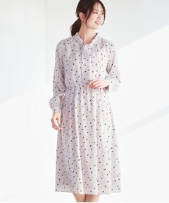 Reflect / リフレクト ミニ丈・ひざ丈ワンピース | 【通勤・おでかけにおすすめ◎】フラワープリントボウタイワンピース