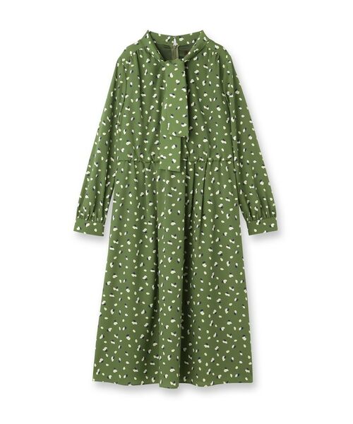 Reflect / リフレクト ミニ丈・ひざ丈ワンピース | 【通勤・おでかけにおすすめ◎】フラワープリントボウタイワンピース | 詳細10