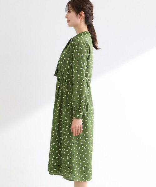 Reflect / リフレクト ミニ丈・ひざ丈ワンピース | 【通勤・おでかけにおすすめ◎】フラワープリントボウタイワンピース | 詳細24