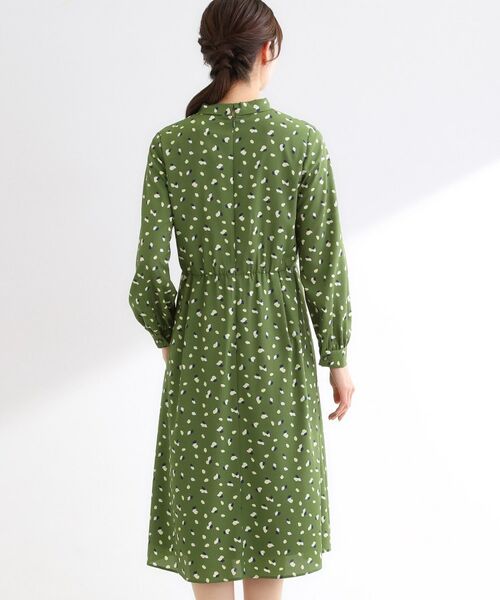 Reflect / リフレクト ミニ丈・ひざ丈ワンピース | 【通勤・おでかけにおすすめ◎】フラワープリントボウタイワンピース | 詳細25