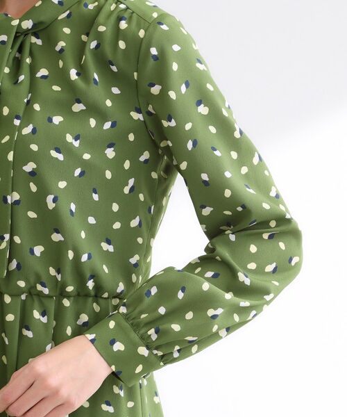 Reflect / リフレクト ミニ丈・ひざ丈ワンピース | 【通勤・おでかけにおすすめ◎】フラワープリントボウタイワンピース | 詳細28