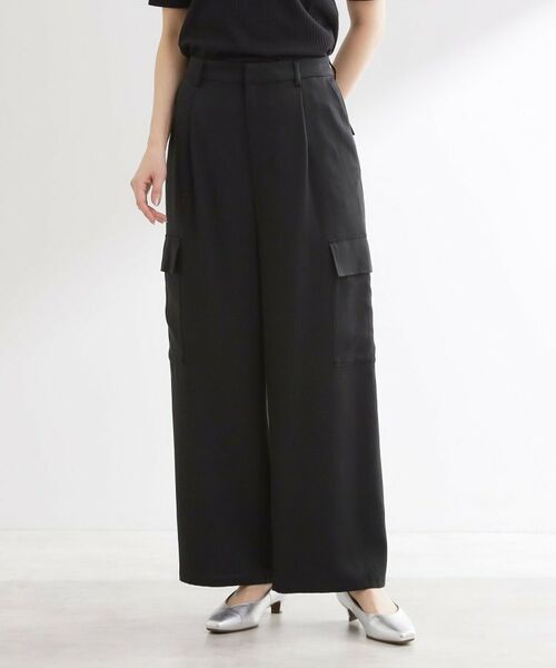 Reflect / リフレクト パンツ | ストレートワイドカーゴパンツ(ブラック(019))
