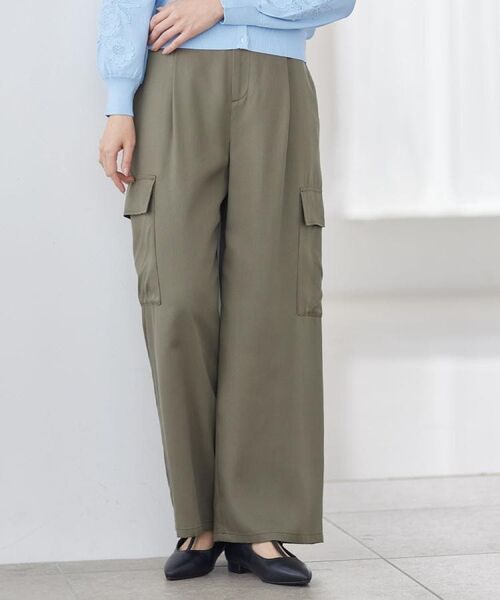 Reflect / リフレクト パンツ | ストレートワイドカーゴパンツ(オリーブグリーン(026))