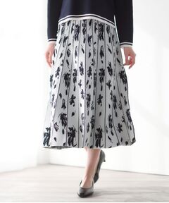 Reflect / リフレクト ロング・マキシ丈スカート | 【セットアップ可】ダブルジャカードニットフレアスカート