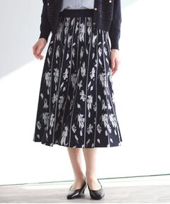 Reflect / リフレクト ロング・マキシ丈スカート | 【セットアップ可】ダブルジャカードニットフレアスカート