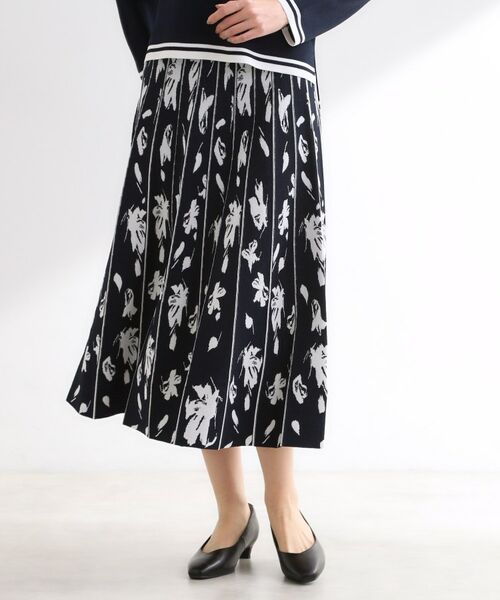 Reflect / リフレクト ロング・マキシ丈スカート | 【セットアップ可】ダブルジャカードニットフレアスカート | 詳細12