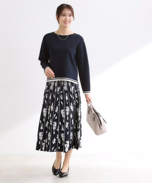 Reflect / リフレクト ロング・マキシ丈スカート | 【セットアップ可】ダブルジャカードニットフレアスカート | 詳細14