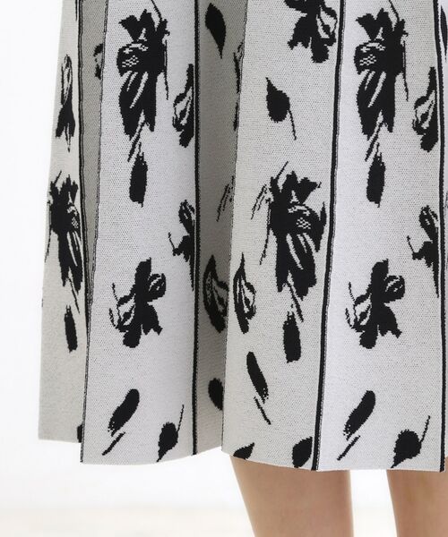 Reflect / リフレクト ロング・マキシ丈スカート | 【セットアップ可】ダブルジャカードニットフレアスカート | 詳細21