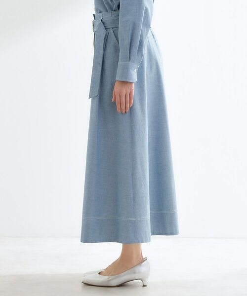 Reflect / リフレクト ロング・マキシ丈スカート | ダンガリータックフレアスカート | 詳細11