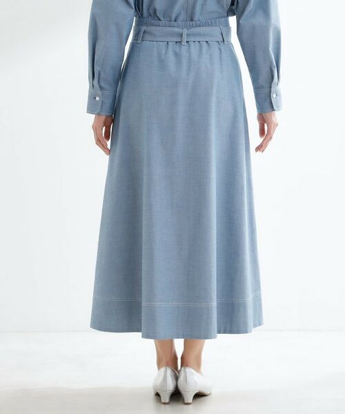 Reflect / リフレクト ロング・マキシ丈スカート | ダンガリータックフレアスカート | 詳細12