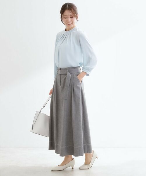 Reflect / リフレクト ロング・マキシ丈スカート | ダンガリータックフレアスカート | 詳細2