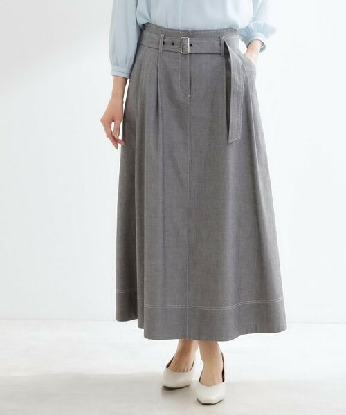 Reflect / リフレクト ロング・マキシ丈スカート | ダンガリータックフレアスカート | 詳細3