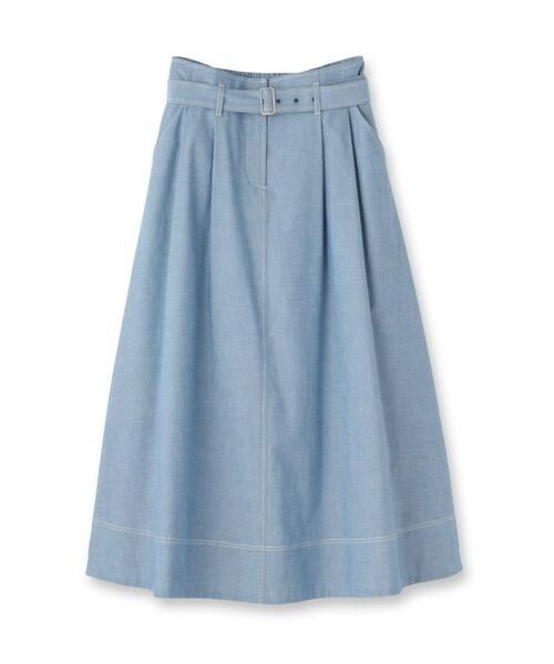 Reflect / リフレクト ロング・マキシ丈スカート | ダンガリータックフレアスカート | 詳細9