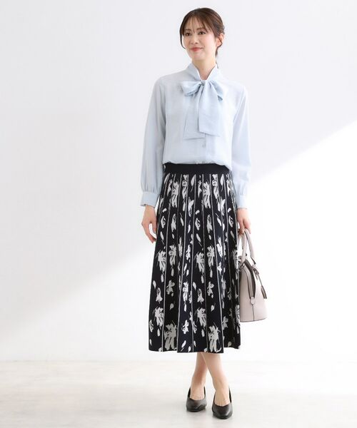 Reflect / リフレクト シャツ・ブラウス | 【ボウタイ取り外し可】ボウタイ付きバンドカラーブラウス | 詳細17