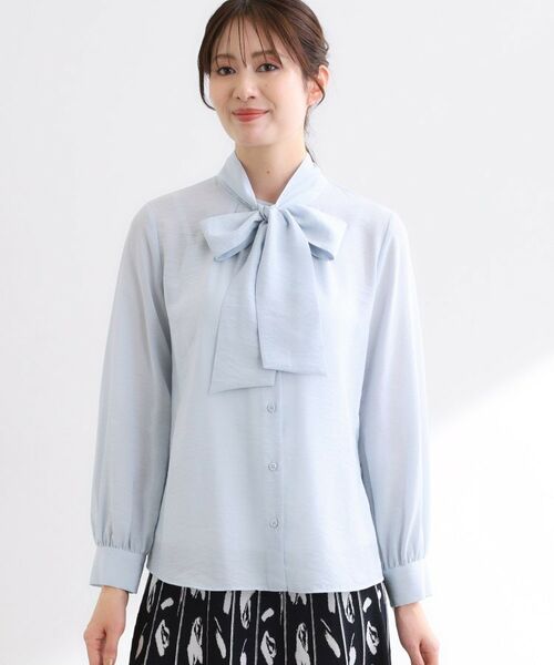 Reflect / リフレクト シャツ・ブラウス | 【ボウタイ取り外し可】ボウタイ付きバンドカラーブラウス | 詳細19