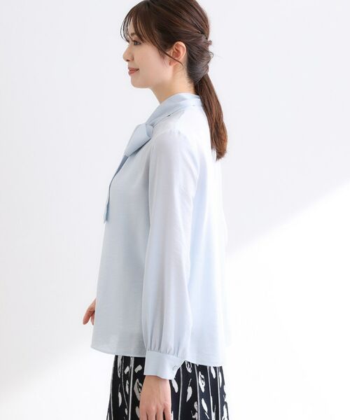 Reflect / リフレクト シャツ・ブラウス | 【ボウタイ取り外し可】ボウタイ付きバンドカラーブラウス | 詳細20