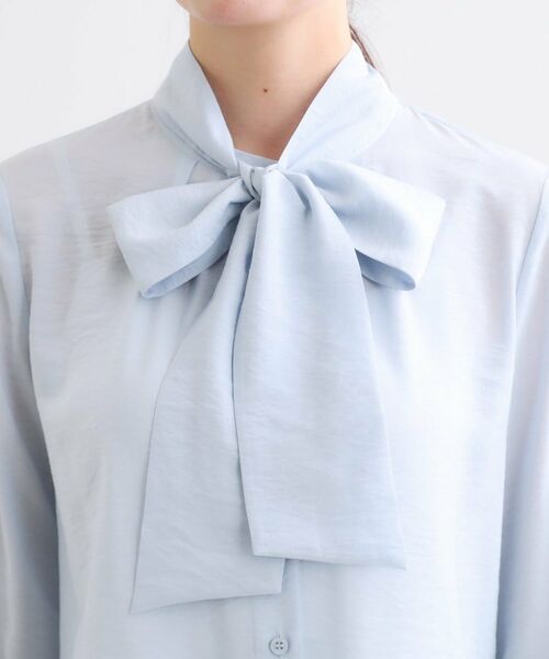 Reflect / リフレクト シャツ・ブラウス | 【ボウタイ取り外し可】ボウタイ付きバンドカラーブラウス | 詳細23