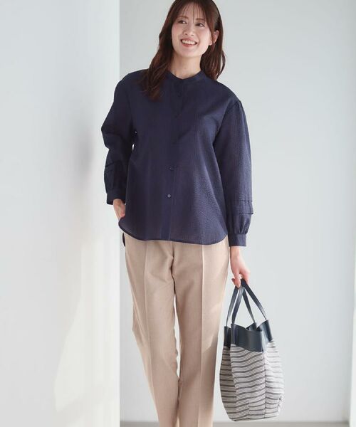 Reflect / リフレクト シャツ・ブラウス | 【ゆったり着られる◎】バンドカラーシャツブラウス | 詳細10