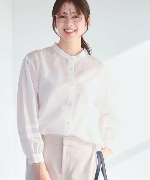 Reflect / リフレクト シャツ・ブラウス | 【ゆったり着られる◎】バンドカラーシャツブラウス | 詳細5