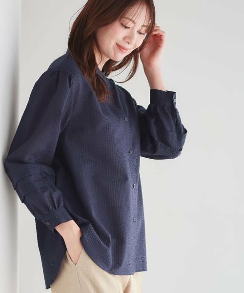 Reflect / リフレクト シャツ・ブラウス | 【ゆったり着られる◎】バンドカラーシャツブラウス | 詳細9