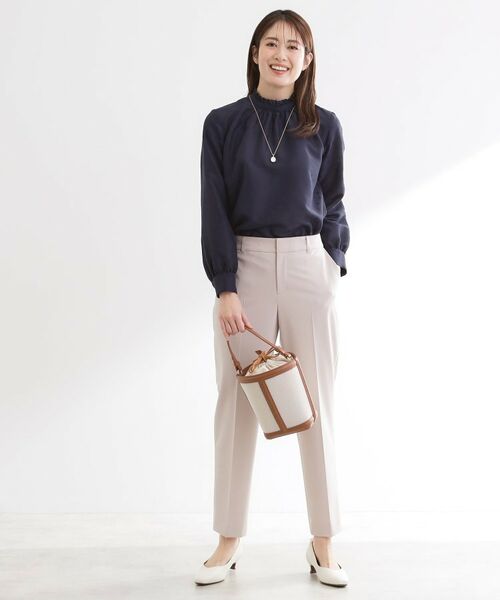 Reflect / リフレクト シャツ・ブラウス | フリルネックサテンジャカードブラウス | 詳細11