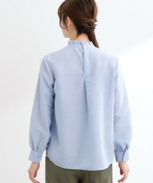 Reflect / リフレクト シャツ・ブラウス | フリルネックサテンジャカードブラウス | 詳細16