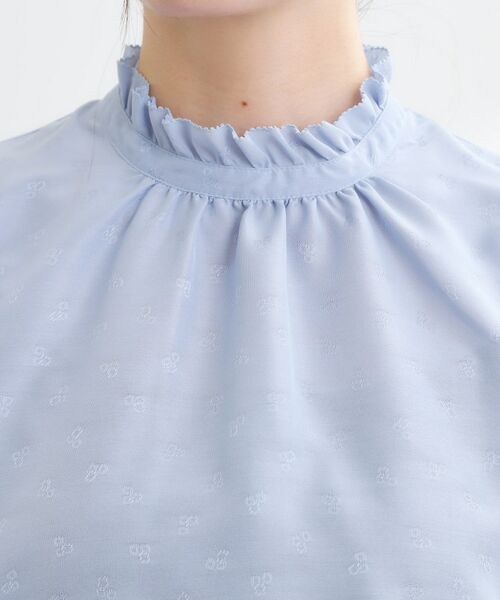 Reflect / リフレクト シャツ・ブラウス | フリルネックサテンジャカードブラウス | 詳細17