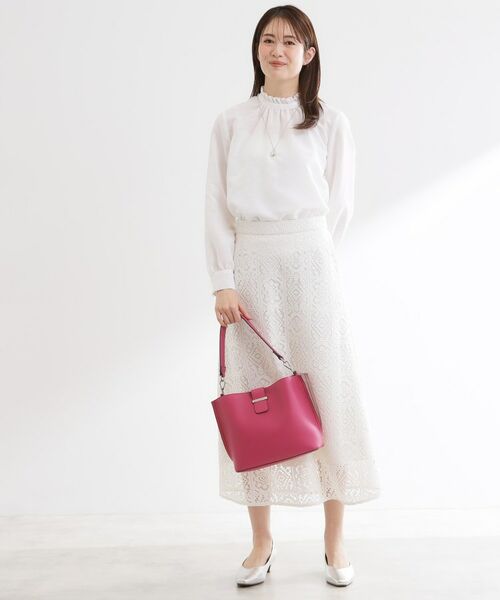 Reflect / リフレクト シャツ・ブラウス | フリルネックサテンジャカードブラウス | 詳細3