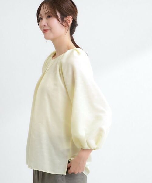 Reflect / リフレクト シャツ・ブラウス | ボリュームスリーブサテンジャカードブラウス | 詳細5
