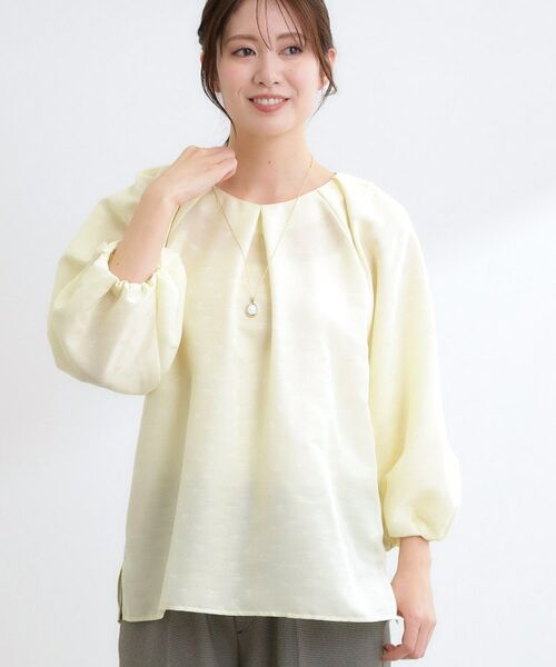 Reflect / リフレクト シャツ・ブラウス | ボリュームスリーブサテンジャカードブラウス | 詳細6