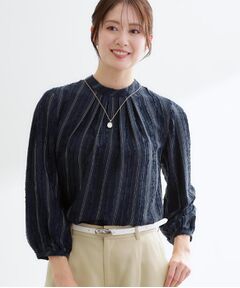 Reflect / リフレクト シャツ・ブラウス | 【セットアップ可】ストライプ柄ジャカードブラウス