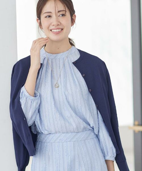 Reflect / リフレクト シャツ・ブラウス | 【セットアップ可】ストライプ柄ジャカードブラウス | 詳細1