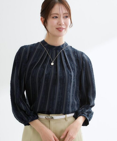 Reflect / リフレクト シャツ・ブラウス | 【セットアップ可】ストライプ柄ジャカードブラウス | 詳細16