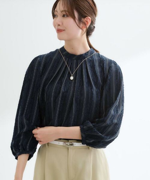 Reflect / リフレクト シャツ・ブラウス | 【セットアップ可】ストライプ柄ジャカードブラウス | 詳細17