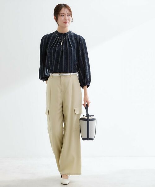 Reflect / リフレクト シャツ・ブラウス | 【セットアップ可】ストライプ柄ジャカードブラウス | 詳細18